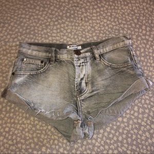 Grey One Teaspoon Bandit Shorts